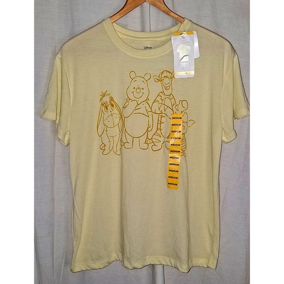Winnie the Pooh and Friends Disney T-shirt Light Yellow Size M NWT - Picture 1 of 4